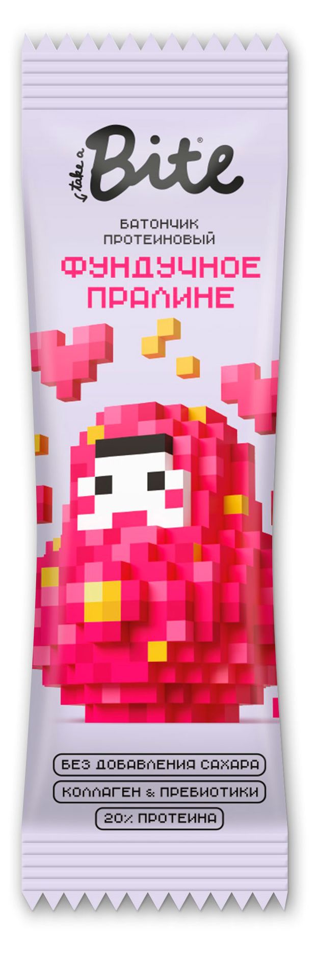 Батончик протеиновый Take a Bite Фундучное пралине глазированный, 40 г