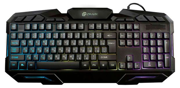 Клавиатура Оклик 700G Dynasty черный USB Multimedia for gamer LED 1000₽