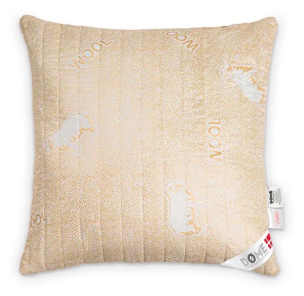 Подушка DOME Holy Lamb с овечьей шерстью и микроволокном лебяжий пух, 70х70 см