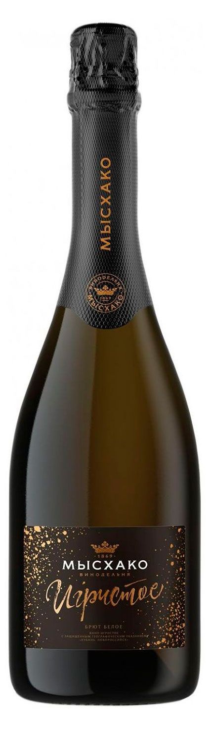 Игристое вино Мысхако белое брют Россия, 0,75 л