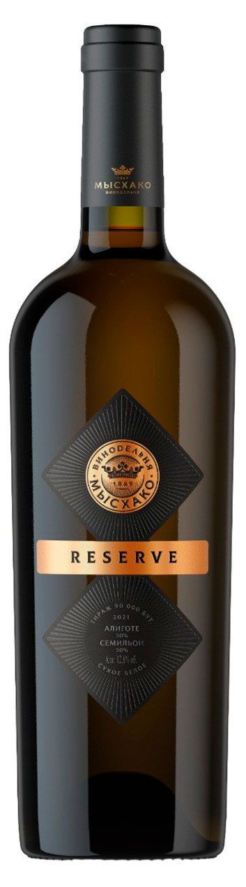 Вино Мысхако Reserve Семильон белое сухое Россия, 0,75 л