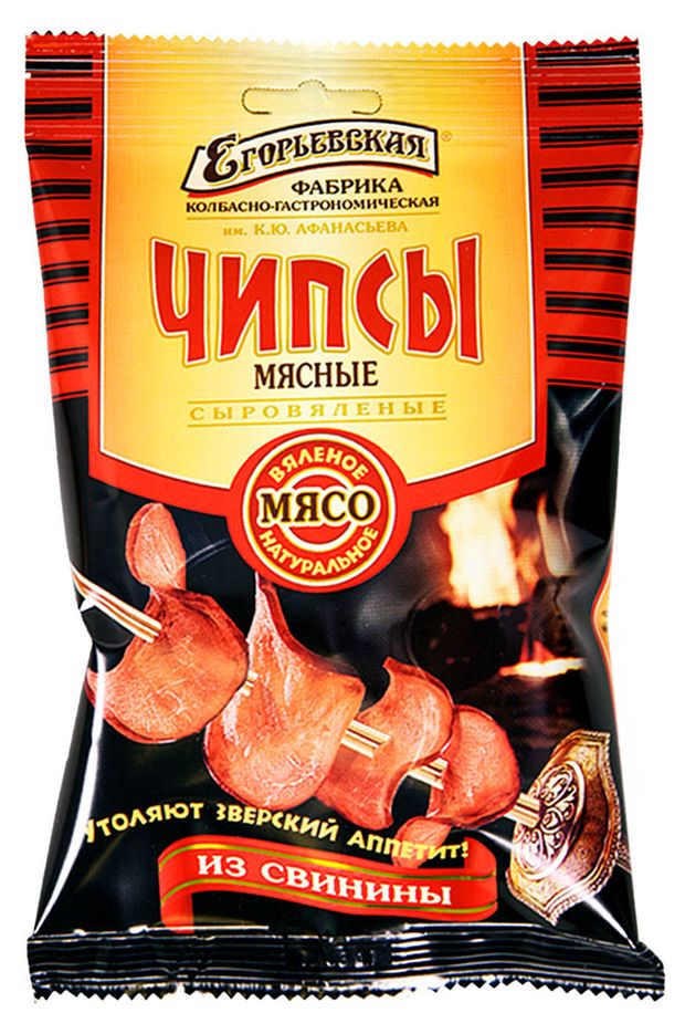 Чипсы мясные сыровяленые ЕКГФ из свинины, 30 г