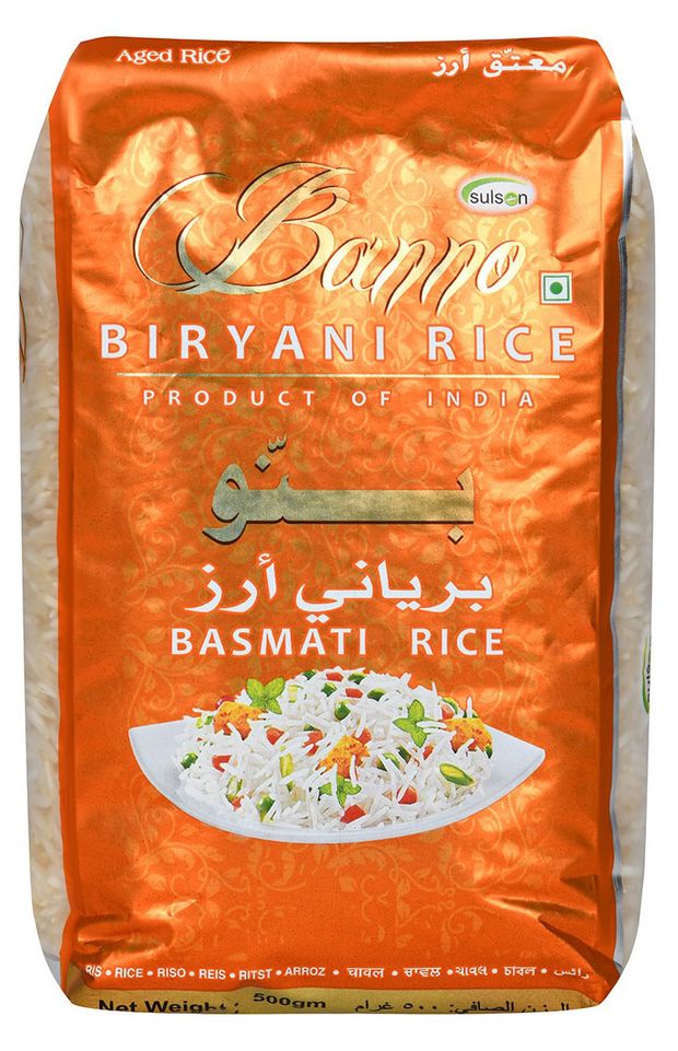 Рис длиннозерный Banno Басмати Бирьяни, 500 г