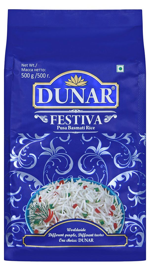 Рис длиннозерный Dunar Басмати Фест, 500 г
