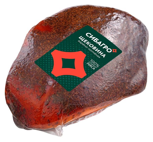 Щековина свиная варено-копченая СИБАГРО, ~ 700 г