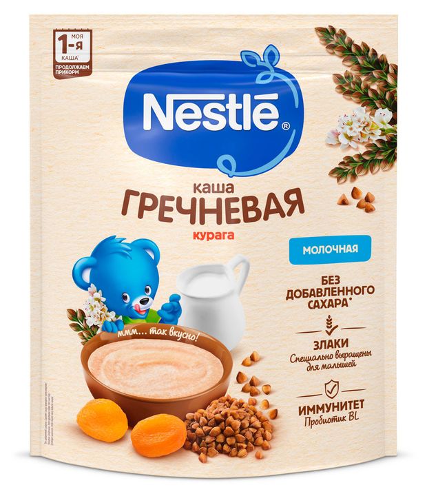 Каша молочная Nestle гречневая с курагой с 5 мес 200 г 150₽