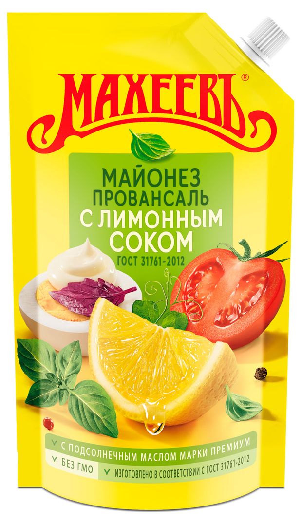 Майонез МАХЕЕВЪ Провансаль с лимонным соком 67 380 г 100₽