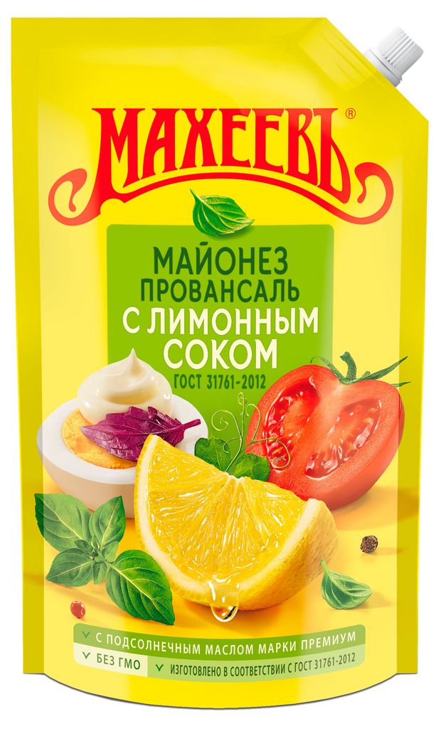 Майонез Махеевъ Провансаль с лимонным соком 505 770 г 170₽