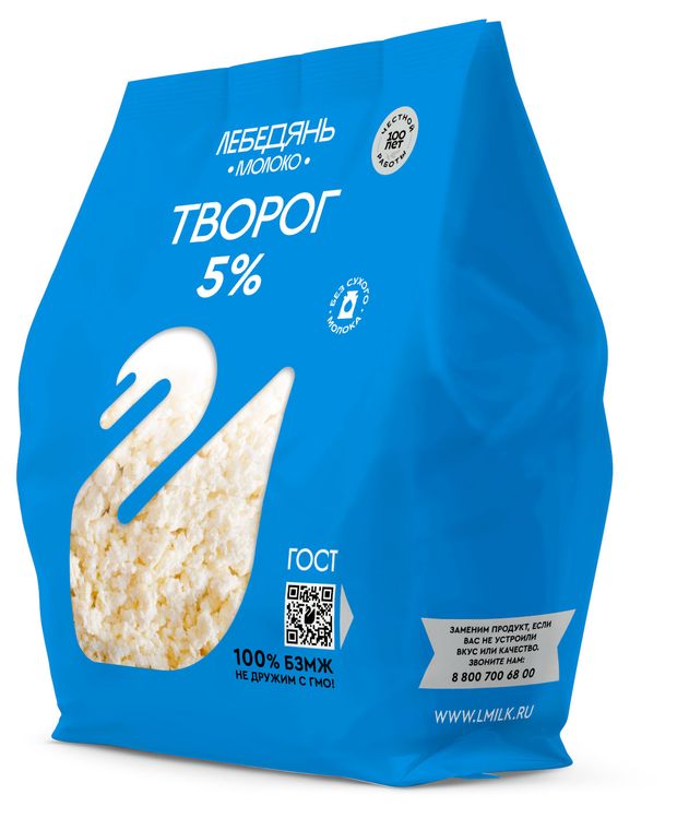 Творог зерненый Лебедяньмолоко 5% БЗМЖ, 300 г