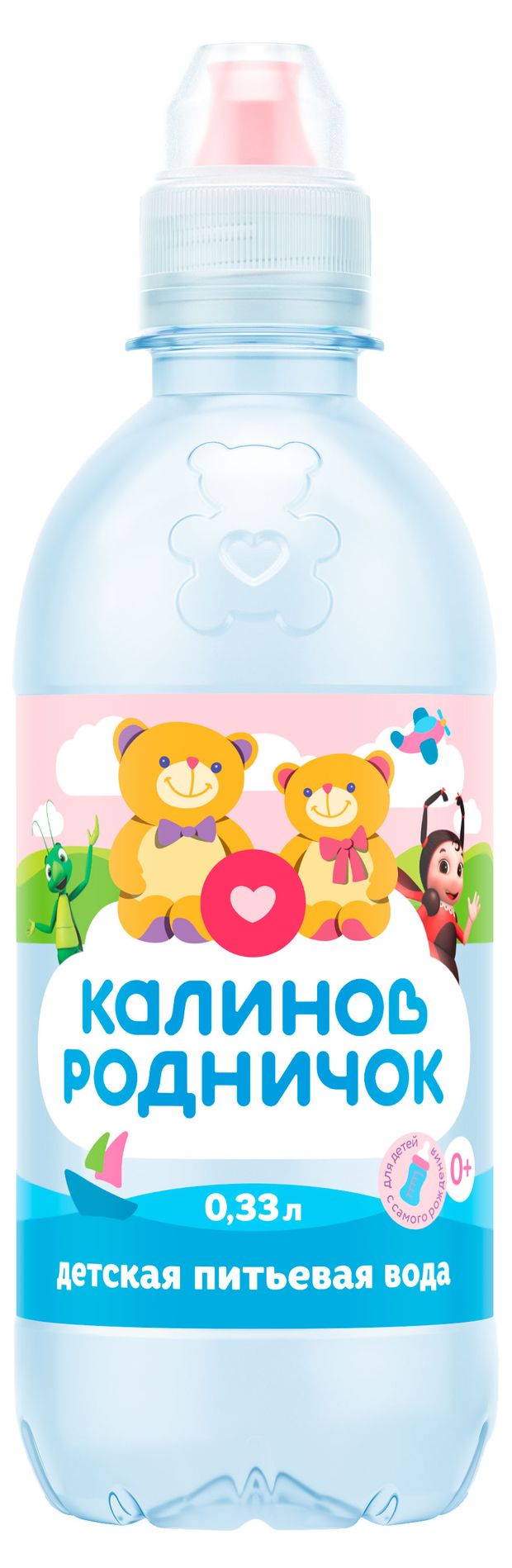 Вода питьевая детская Калинов Родничок с рождения, 0,33 л
