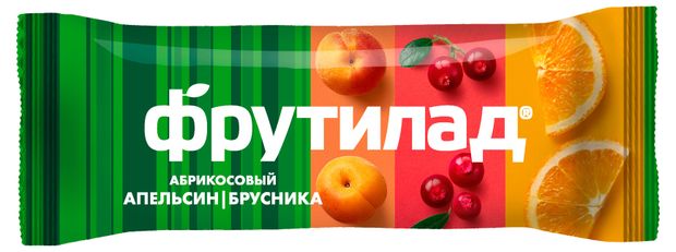 Батончик фруктовый Фруктовая энергия апельсин-брусника, 30 г