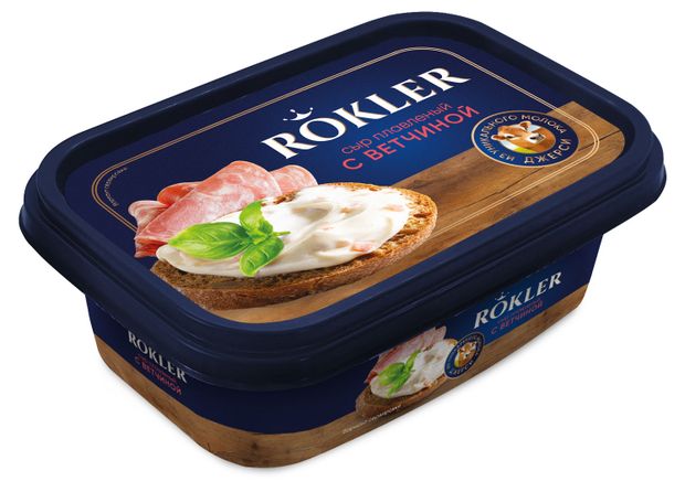 Сыр плавленый Rokler с ветчиной 55 БЗМЖ 180 г 109₽