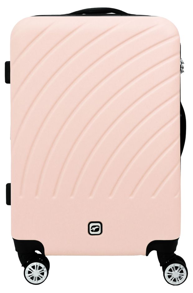 Чемодан жетский Airport розовый 8 колес р M 3742₽