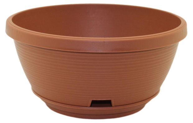 Горшок пластиковый Ливингрин Марсель подвесной шоколадный 22 см 200₽