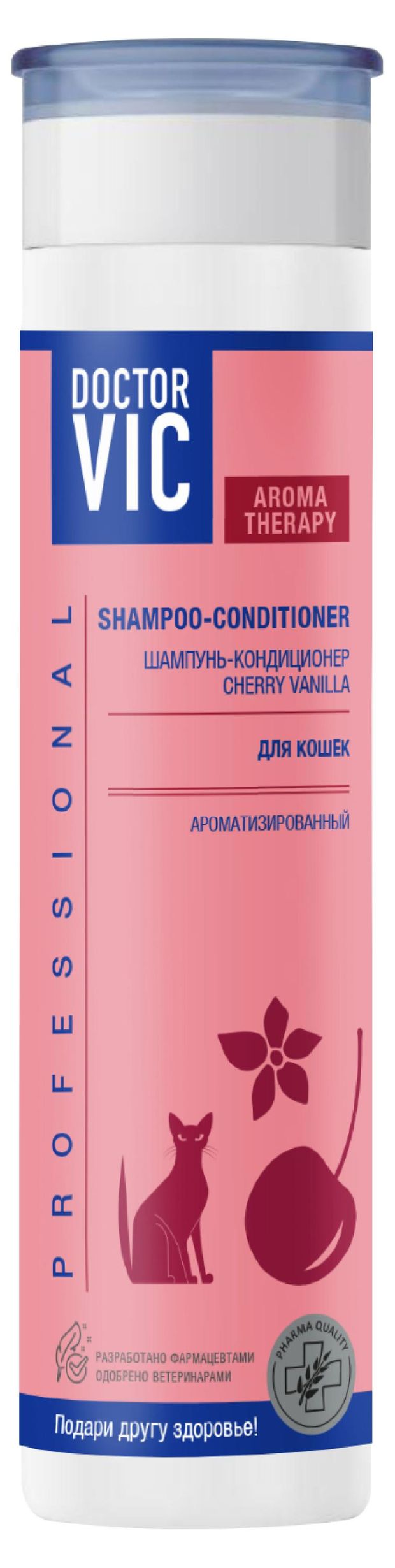 Шампунь-кондиционер для кошек Doctor VIC cherry vanilla, 250 мл