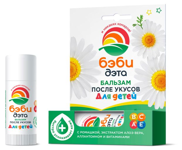 Бальзам-карандаш детский после укусов насекомых Бэби Дэта, 4,2 г