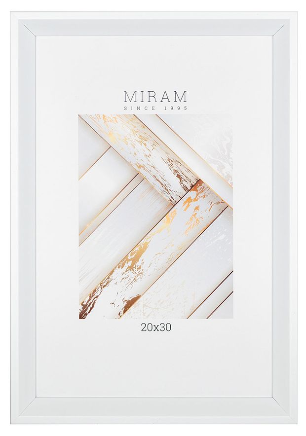 Фоторамка пластиковая Miram белая, 20х30 см