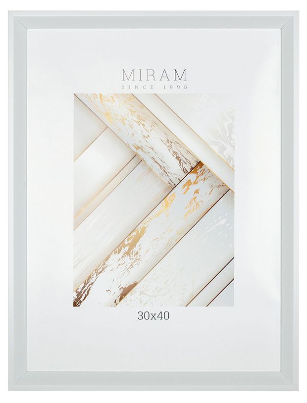 Фоторамка пластиковая Miram белая, 30х40 см