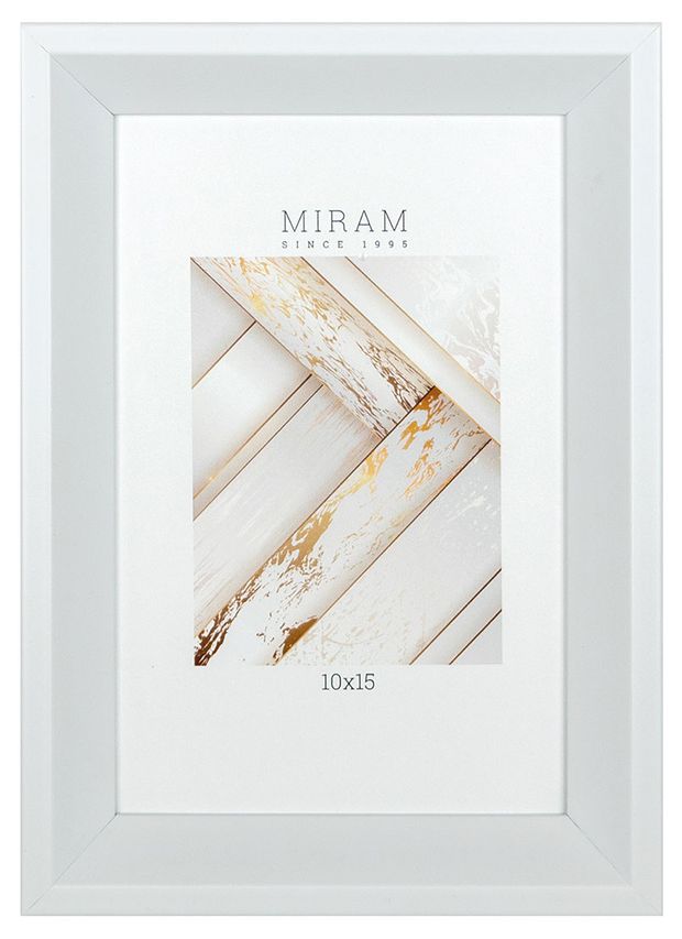 Фоторамка пластиковая Miram белая, 10х15 см