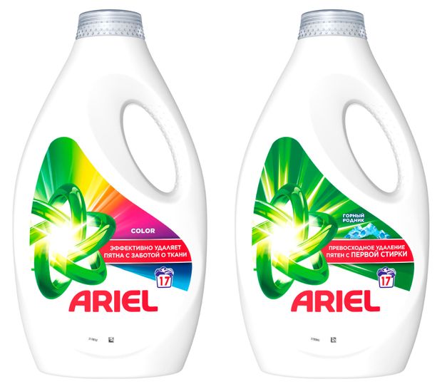 Набор гелей для стирки Ariel Горный родник 1,560 л + Color 1,560 л