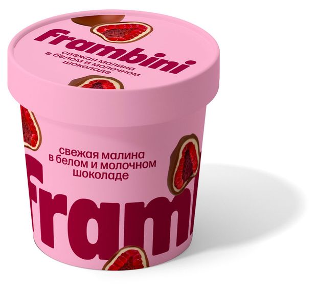 Малина в белом и молочном шоколаде Frambini, замороженная, 130 г