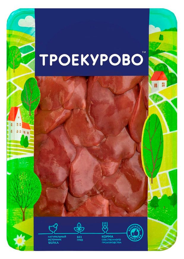 Печень цыпленка-бройлера Троекурово охлажденная, 500 г