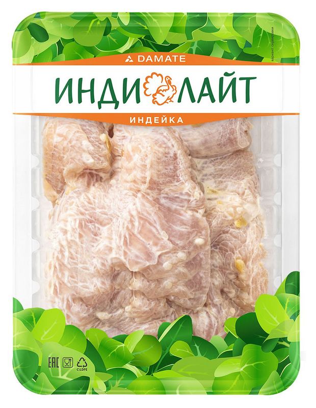 Шашлык из грудки индейки ИндиЛайт с цедрой лимона охлажденный 700 г 482₽