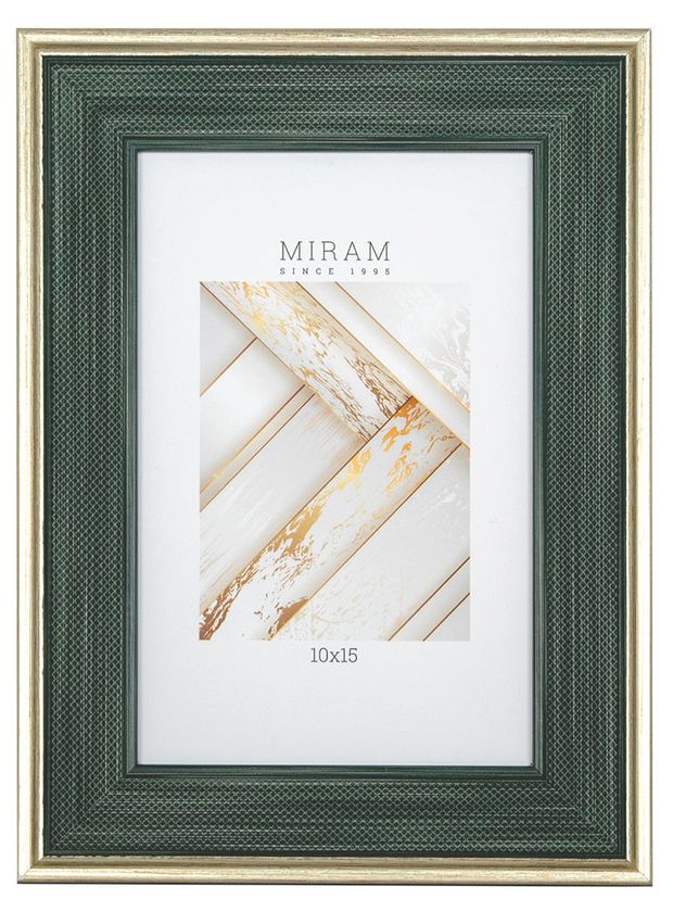 Фоторамка пластиковая Miram зеленая, 10х15 см