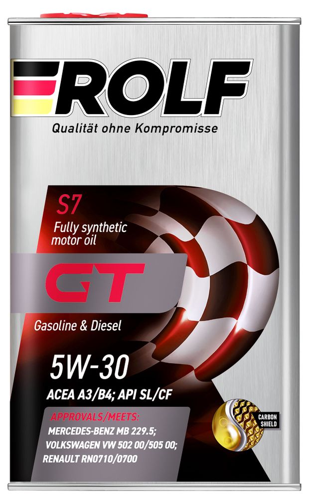 Масло моторное Rolf GT 5W-30 A3/B4 SL/CF синтетическое, 1 л