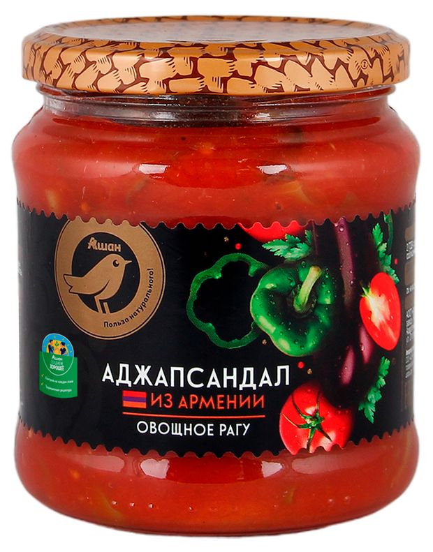 Аджапсандал АШАН Золотая птица овощное рагу 460 г 200₽