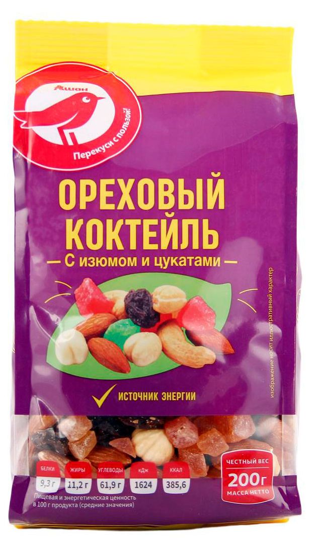 Ореховый коктейль АШАН Красная птица 200 г 320₽