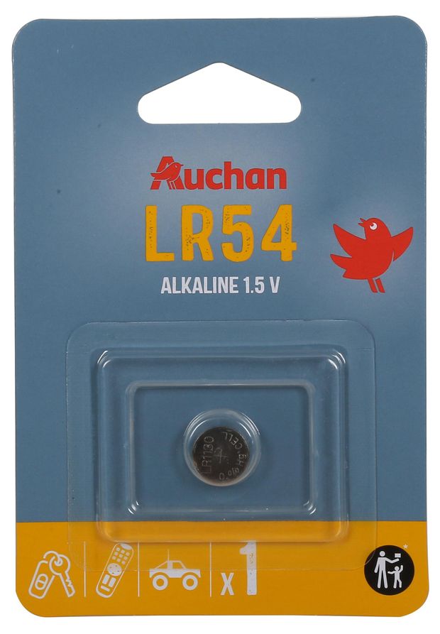 Батарейка алкалиновая АШАН Красная птица LR54 1 шт 25₽