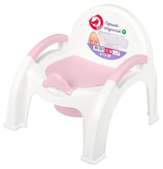 Горшок-стульчик АШАН Красная птица baby розовый