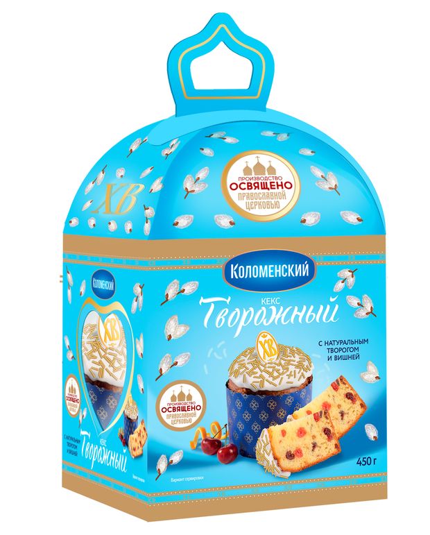 Кулич пасхальный Коломенское Кекс праздничный творожный 450 г 649₽