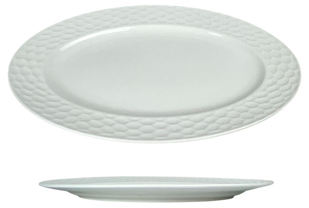 Блюдо овальное Royal Rabbit Cup Марго фарфоровое, 30х22см