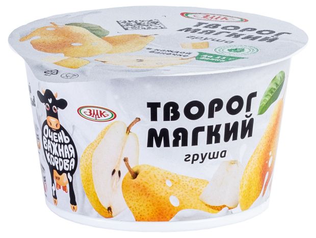 Творог мягкий Очень важная корова груша 4,2% БЗМЖ, 125 г