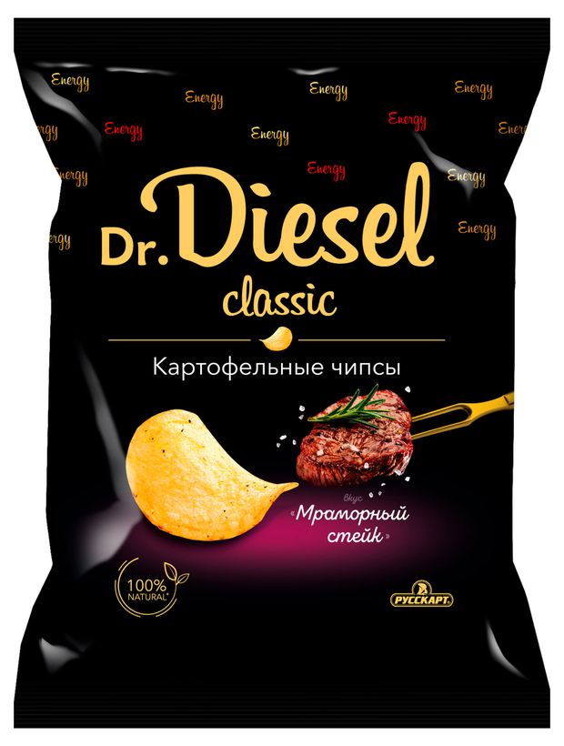 Чипсы картофельные Dr. Diesel мраморный стейк, 120 г