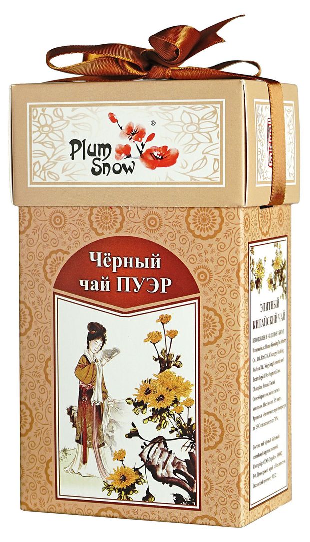 Чай черный Plum Snow Пуэр листовой, 100 г
