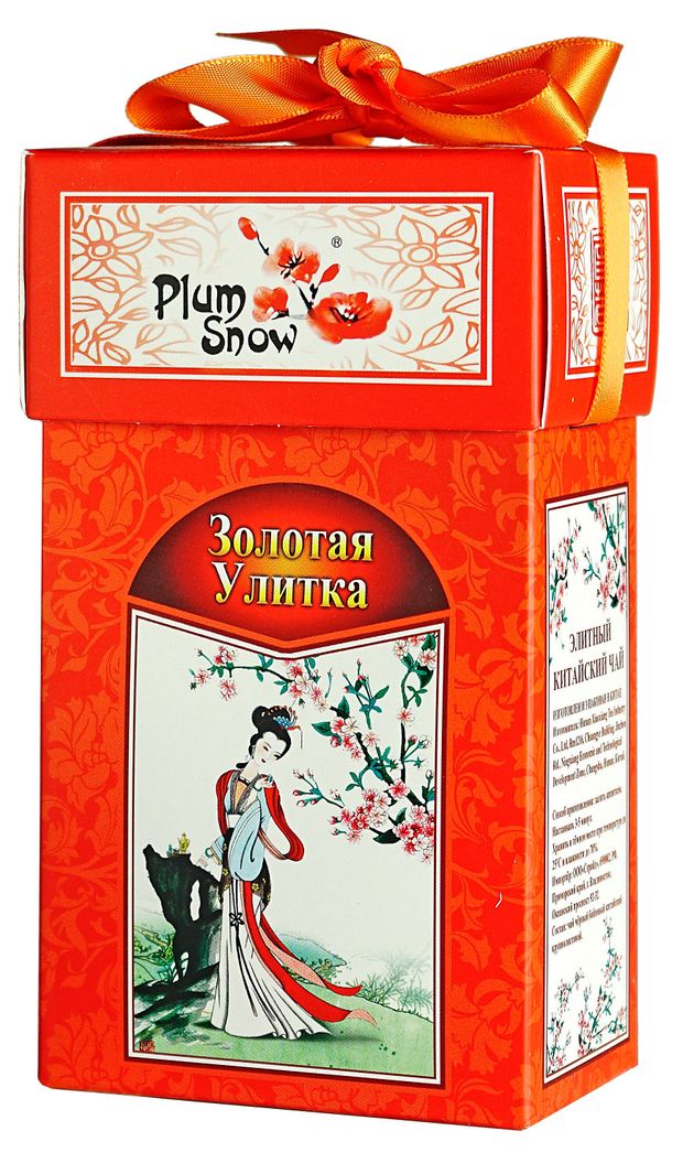 Чай черный Plum Snow Золотая улитка листовой, 100 г