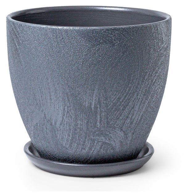 Горшок керамический Студия-Декор Сиде пепел, 15 см