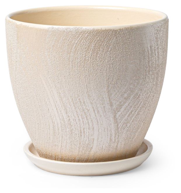 Горшок керамический Студия-Декор Сиде бежевый, 22 см