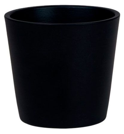 Кашпо керамическое Студия-Декор Конус черный 8 см 227₽