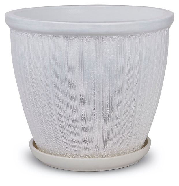Горшок керамический Студия-Декор Меланж белый, 32 см