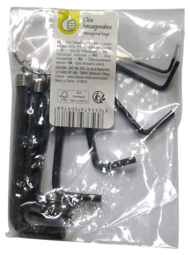 Набор шестигранных ключей Pouce с брелком, 8 шт