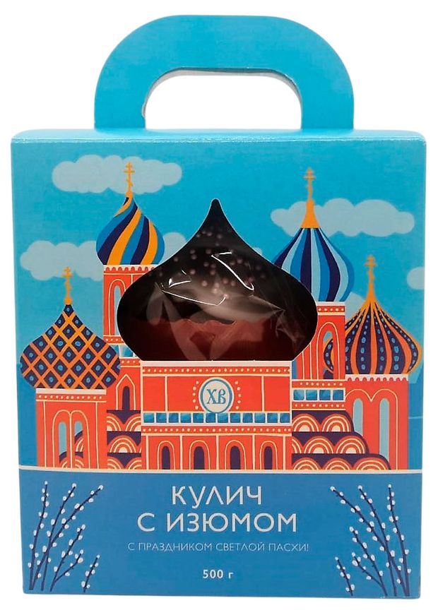 Кулич пасхальный Тирольские пироги Кекс Весенний с изюмом, 500 г