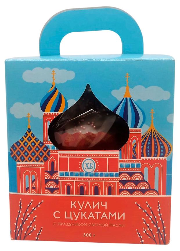 Кулич пасхальный Тирольские пироги Кекс Весенний с цукатами, 500 г