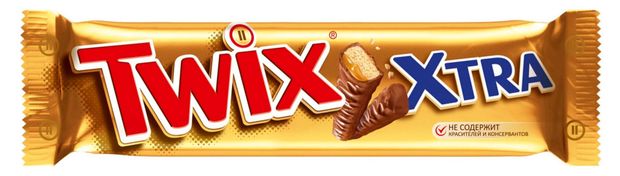 Батончик шоколадный TWIX Xtra с карамелью и печеньем, 82 г
