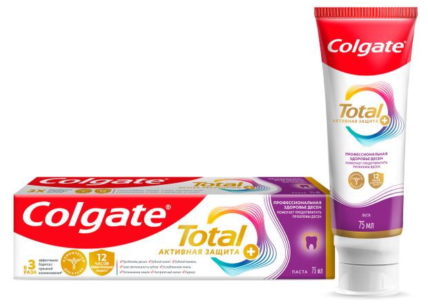 Зубная паста Total 12 Профессиональная Здоровье Десен, 75мл