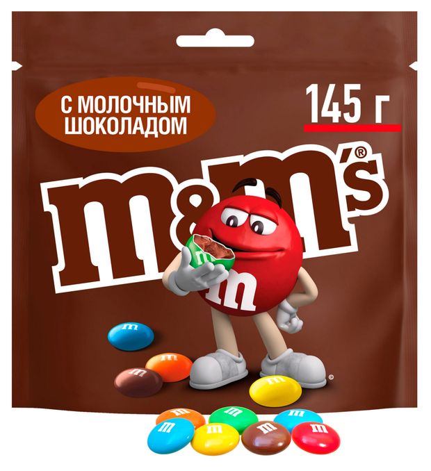 Конфеты M&M's Драже c молочным шоколадом для компании, 145 г