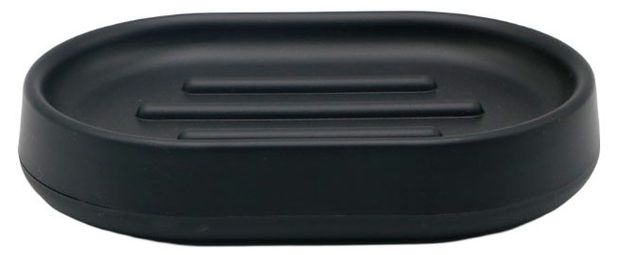 Мыльница Actuel черная, 13,3x8,5x2,5 см